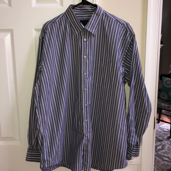Scott Barber Other - Scott Barber Mens XL Blue Striped Dress Shirt